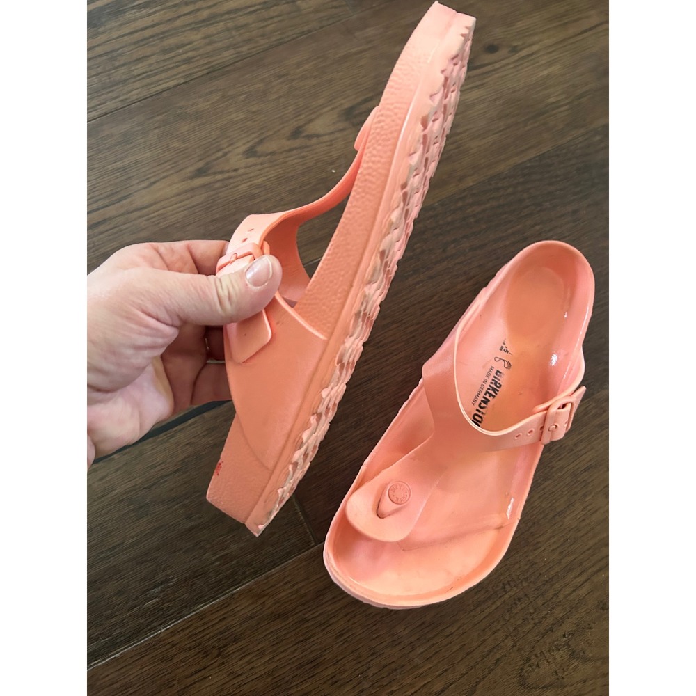 Birkenstock Gizeh EVA Sandals Coral Pink Women 41 L10 M8 Waterproof Flip Flops - Picture 4 of 8